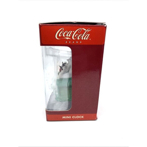 2003 Coca-Cola Mini Clock Polar Bear w/Cubs & Cooler CCM89 Tested Working 377 - Picture 12 of 16